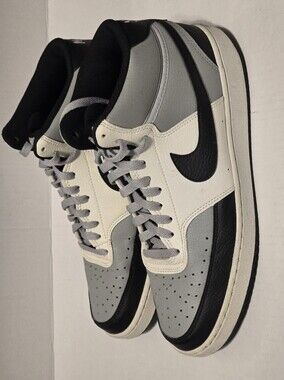 Nike Men’s Mid-Top Sneaker in Gray, Black & White